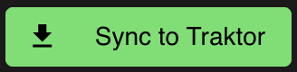 Sync to Traktor button in Lexicon