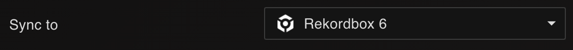 Selecting Rekordbox as the sync target in Lexicon